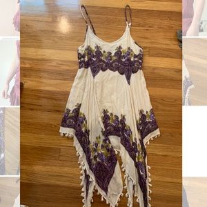 Asymmetrical floral dress